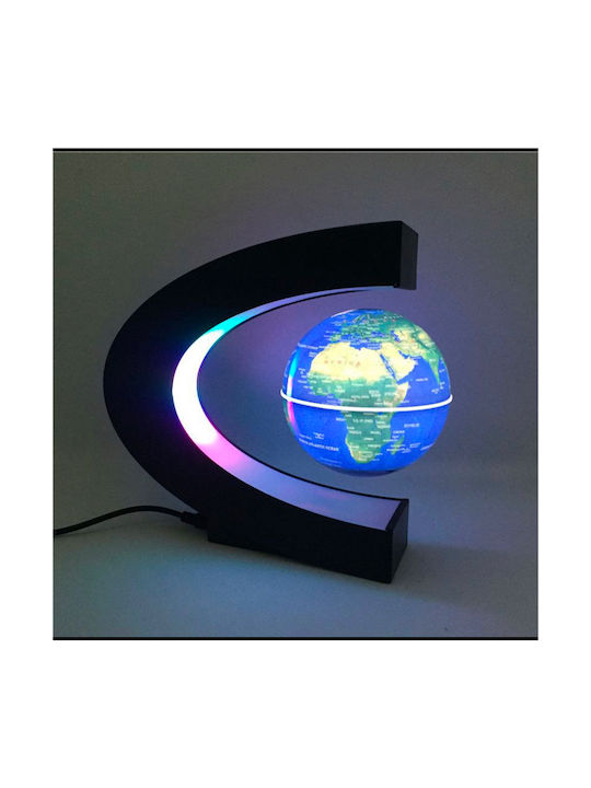 Mikamax Floating Illuminated World Globe with Diameter 8.5cm and Height 18cm