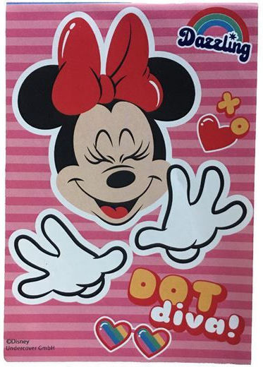 Gim Minnie Kids Stationery Set with Pencil, Sharpener, Eraser, Notepad and Ruler 5pcs