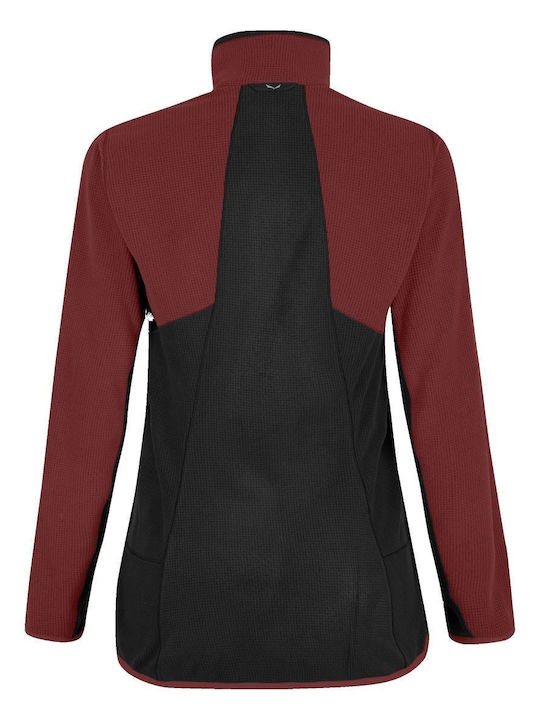 Paganella Fleece Γυναικεία Ζακέτα σε Μπορντό Χρώμα