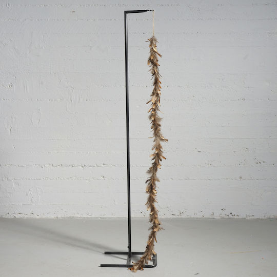 Supergreens Crăciun Ghirlande Plastică Maro 150cm 1buc cu pene