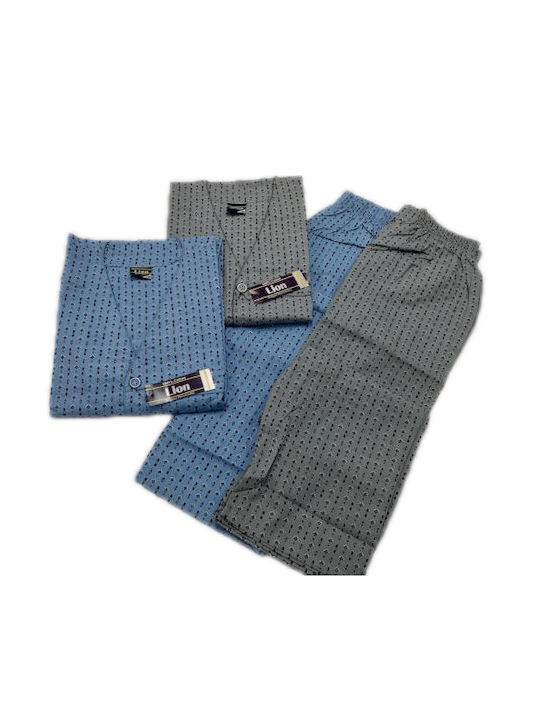 Lion Men's Summer Pajama Pants Gray