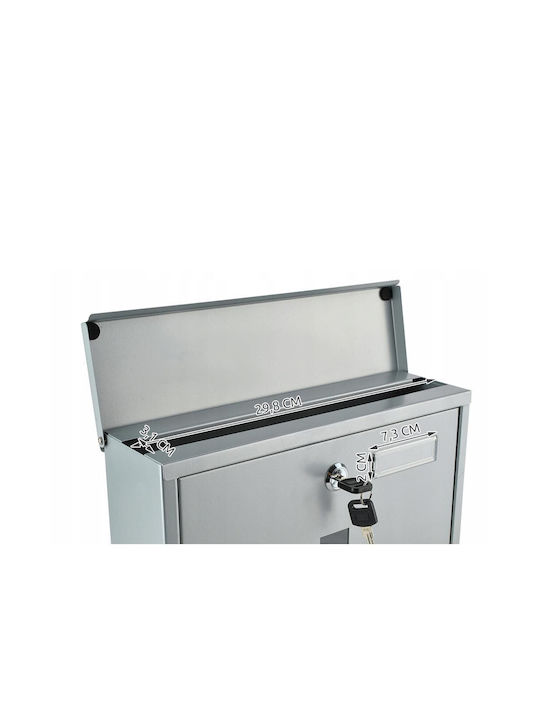 Malatec Outdoor Mailbox Inox in Silver Color 30.7x10x34cm