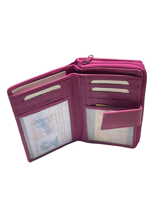Leather Women's Wallet Classic Fuchsia
