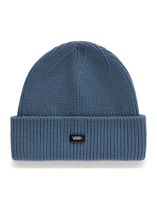 Post Shallow Cuff Beanie Unisex Beanie Knitted in Blue color