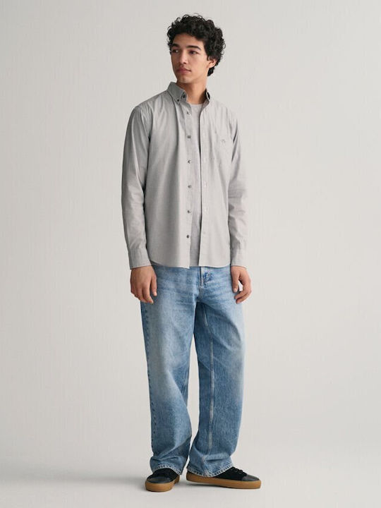 Long-sleeved Cotton Shirt Striped Black