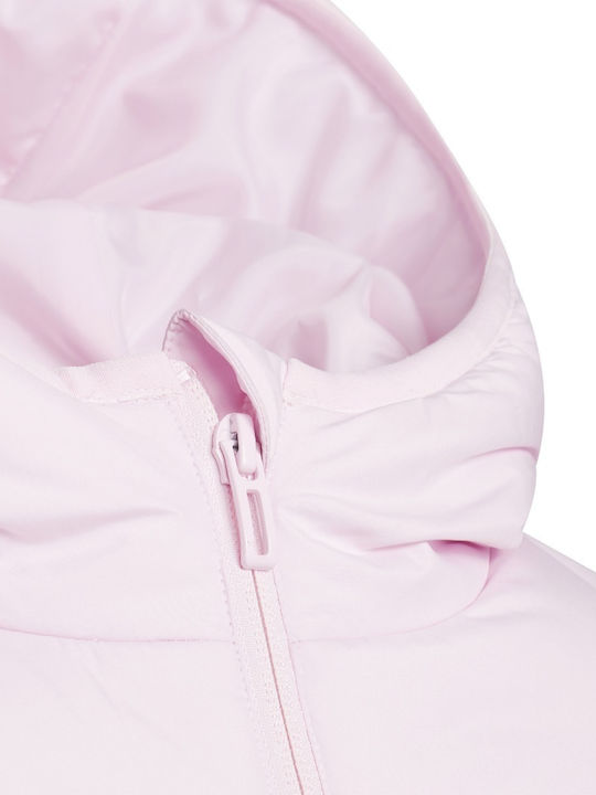 Kinder Sportjacke Kurz mit Kapuze Rosa