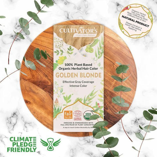 Cultivator Organische Kräuter Haarfarbe Βαφή Μαλλιών 1 Goldene Blonde 100gr