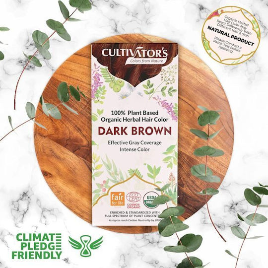 Cultivator Organic Herbal Haarfärbemittel 8 Dunkelbraun 100g