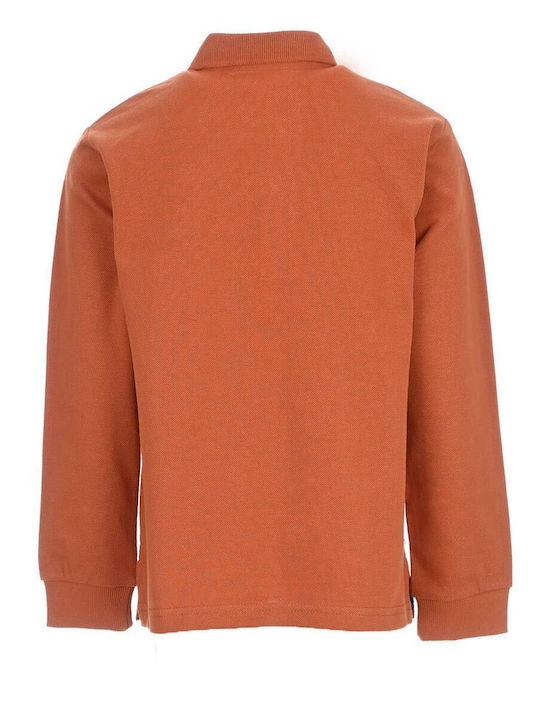 New College Kids Polo Long Sleeve Orange