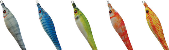 DTD soft Real Fish #1.5 Squid Jigs Fluorescent 5.5buc/3.2gr Sargo