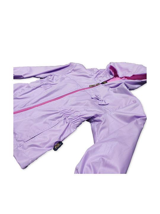 Else Windproof Girls Casual Jacket Lilac with Ηood