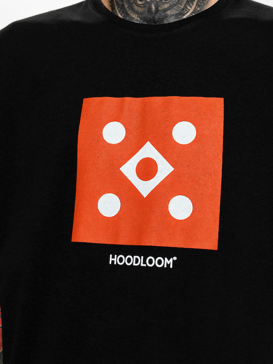 HoodLoom Herren T-Shirt Kurzarm Schwarz