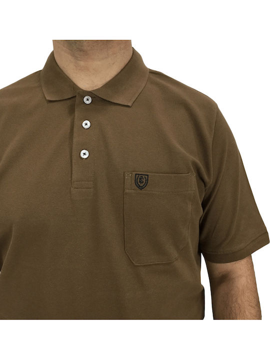Polo Kurzarmbluse Braun