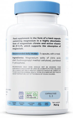 Osavi Magnesium Citrate + B6 90 veg. Kappen