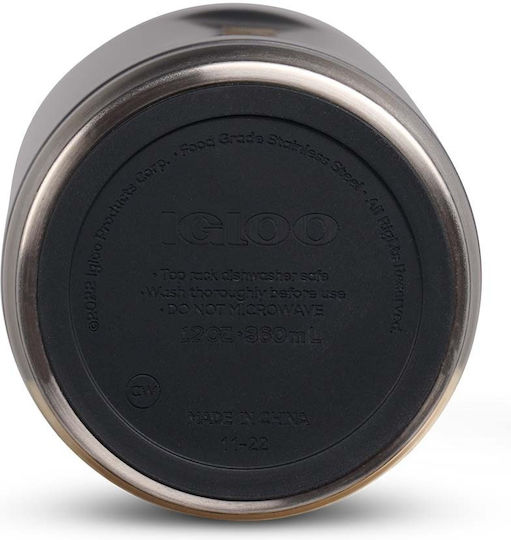 Igloo Tumbler Glas Thermosflasche Rostfreier Stahl BPA Frei 354ml Weiß mit Stroh und Handgriff