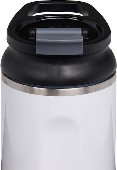 Igloo Tumbler Glas Thermosflasche Rostfreier Stahl BPA Frei 354ml Weiß mit Stroh und Handgriff