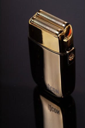 Barber Icon Full Metal Zero Lithium Gold Foil Electric Shaver Face / Body Rechargeable