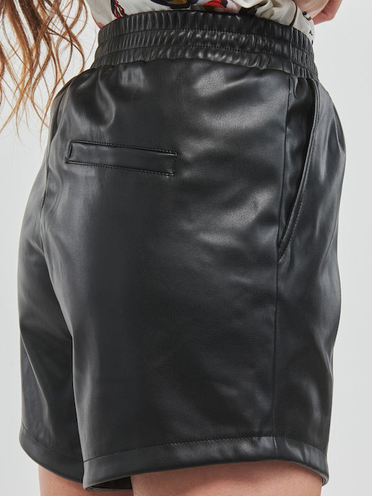Femei Piele Pantaloni scurți Negru