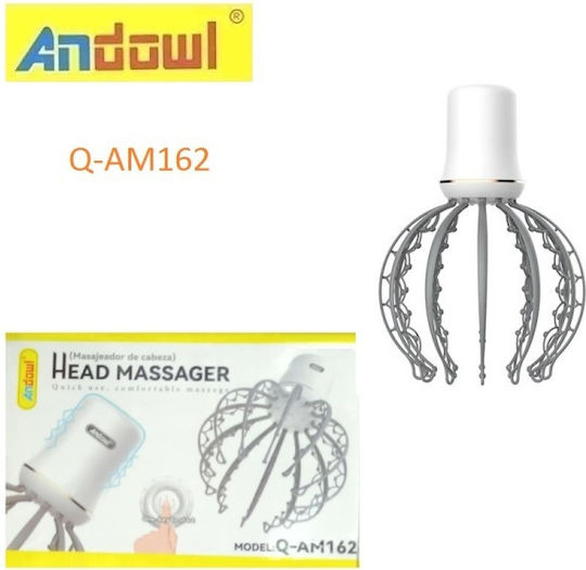 Andowl Massage Device for the Head with Vibration White