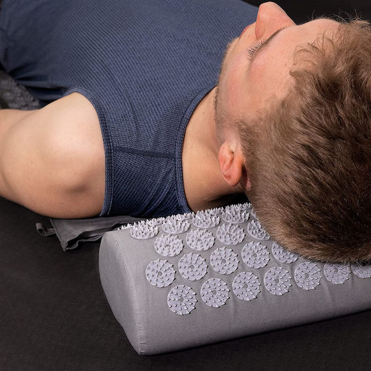 Navaris 2-in-1 Acupressure Mat and Pillow Set Matte Massage Akupressur für den Nacken & den Körper Gray