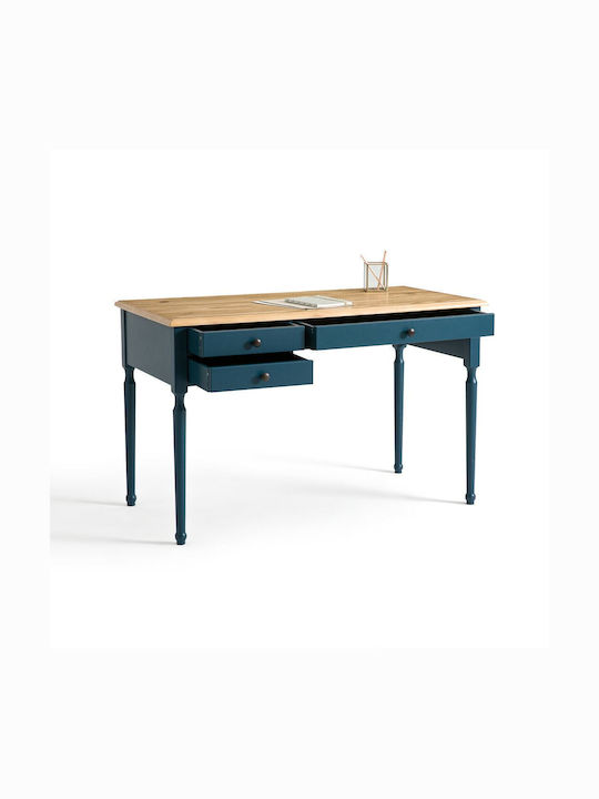 Γραφείο Authentic Style Ξύλινο Μπλε / Φυσικό 120x60x76εκ.