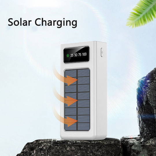 K-A12 Слънчева Power Bank 30000mAh с 2 USB-A порта Черен