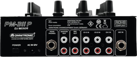 Omnitronic PM-311P PM-311P Αναλογικός Μίκτης 3.0 Καναλιών