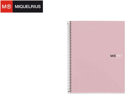 Miquelrius Spiral Notebook Ruled A5 80 Sheets Original Antiviral Pink 1pcs