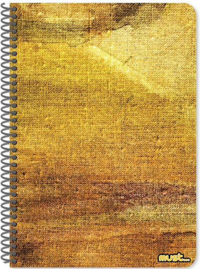Must Team Σπιράλ Τετράδιο Ριγέ Α4 120 Φύλλων 4 Θεμάτων Canvas Πολύχρωμο