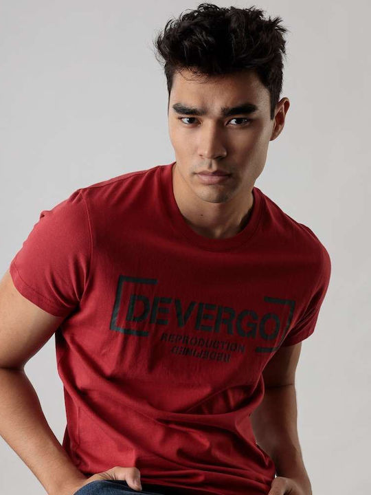 Devergo Herren T-Shirt Kurzarm Lila