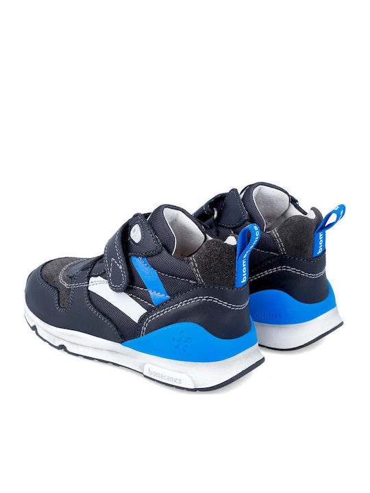 Anatomical Leather Kids Boots with Velcro Black
