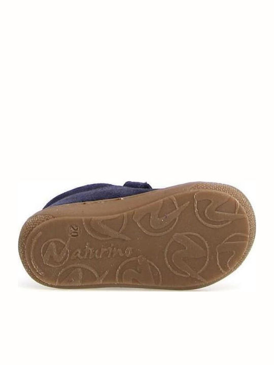 Suede Παιδικά Μποτάκια με Σκρατς Navy Μπλε