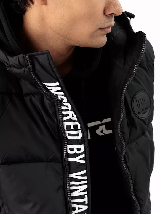 Devergo Ärmellos Herren Jacke Puffer Schwarz