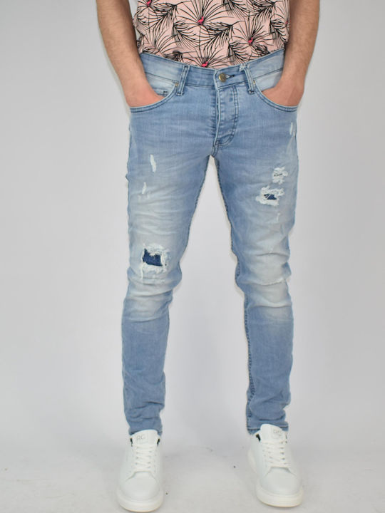 Senior Men's Jeans Pants in Slim Fit Blue