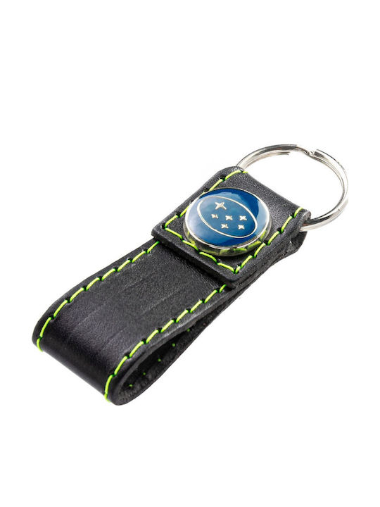 Subaru Leder Schlüsselanhänger Blau