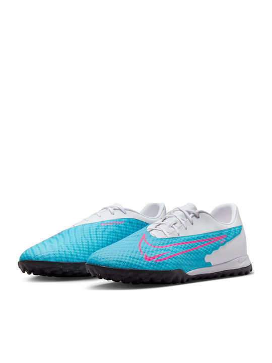 Nike Phantom GX Academy Football Shoes with Molded Cleats Baltic Blue / White / Laser Blue / Pink Blast