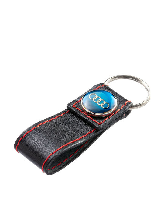 Audi Μπρελόκ Δερμάτινο Μπλε