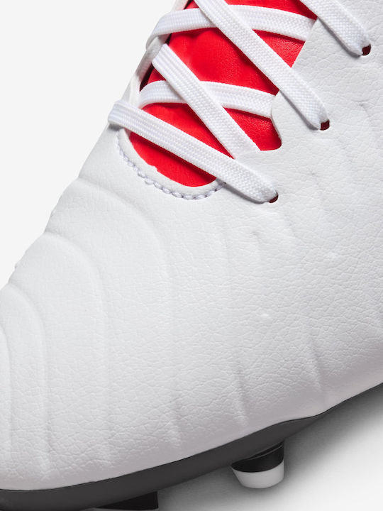 Nike Tiempo Legend 10 Academy Fußballschuhe mit Stollen White / Bright Crimson / Black
