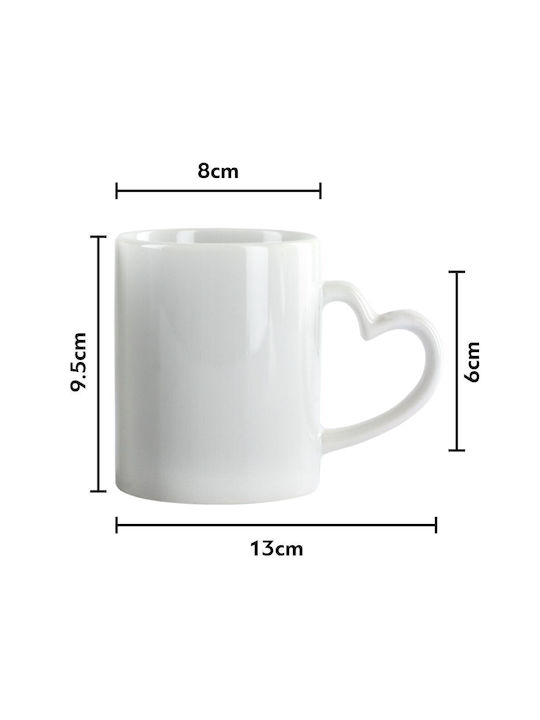 Koupakoupa I Love Ceramic Cup White 330ml