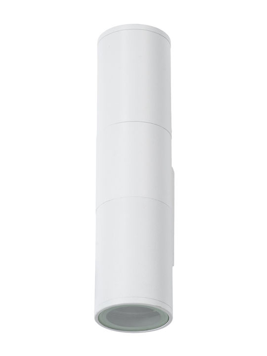 GloboStar Wally Wall-Mounted Outdoor Spot GU10 IP65 Double Beam 6.4x11x25cm