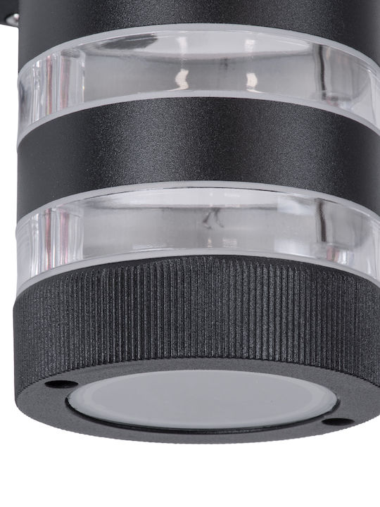 GloboStar Orion Επιτοίχιο Εξωτερικό Σποτ GU10 IP65 Διπλής Δέσμης 9x15x35.5εκ.