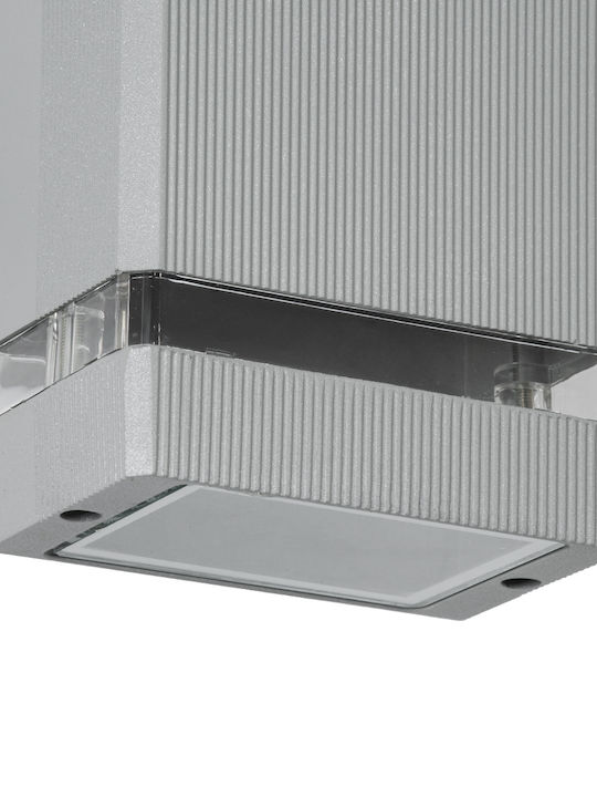 GloboStar Quatro Επιτοίχια Εξωτερική Πλαφονιέρα GU10 IP65 11x10x16.4εκ.