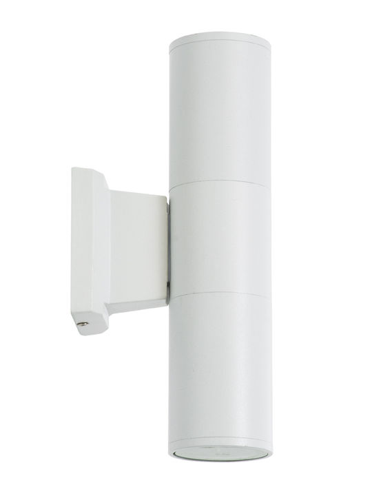 GloboStar Wally Wall-Mounted Outdoor Spot GU10 IP65 Double Beam 6.4x11x25cm