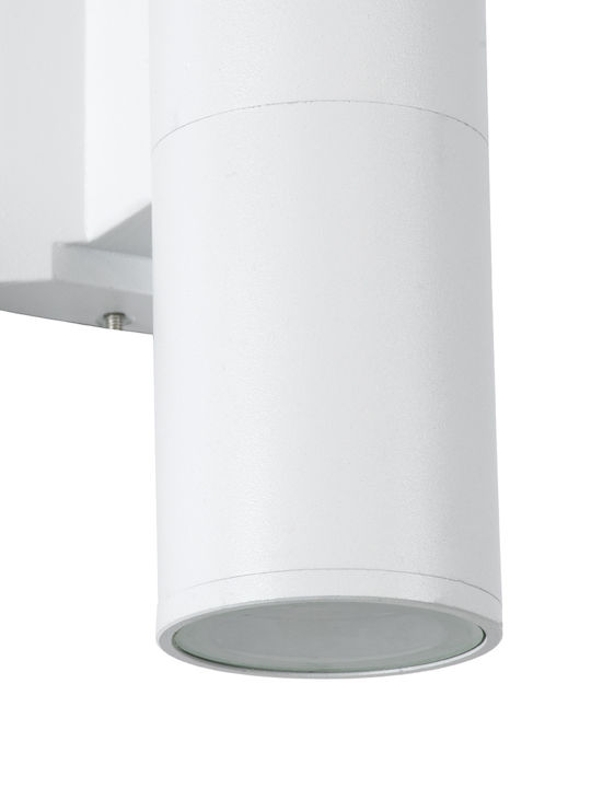 GloboStar Wally Wall-Mounted Outdoor Spot GU10 IP65 Double Beam 6.4x11x25cm