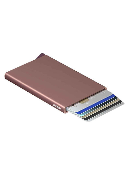 Ανδρικό Πορτοφόλι Καρτών με RFID Ροζ