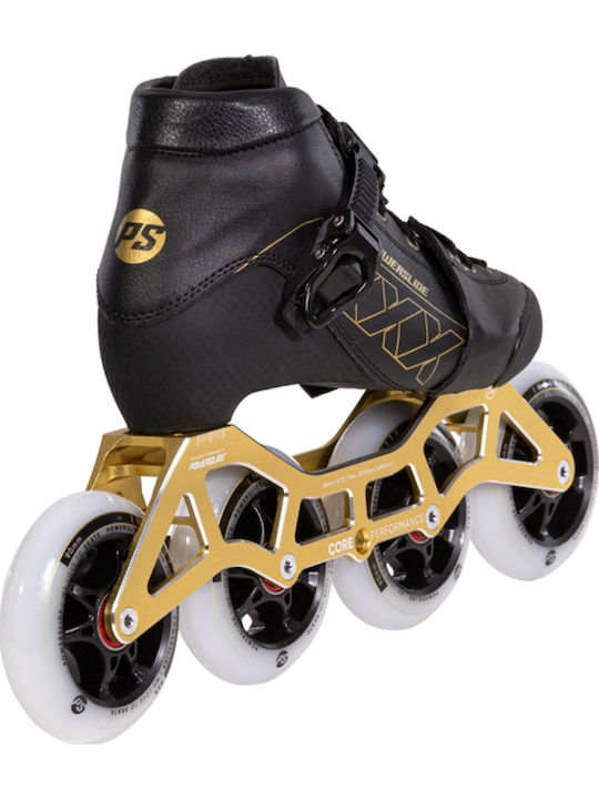 Powerslide 3Χ Inline Αυξομειούμενα Rollers Χρυσά Παιδικά