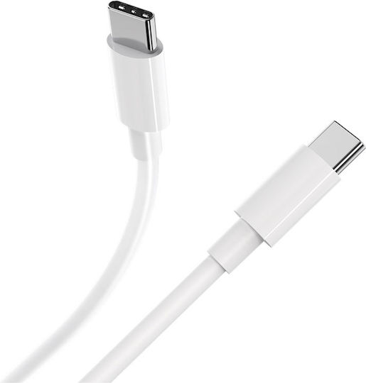 Treqa USB 3.0 Cable USB-C Male - USB-C White 1m