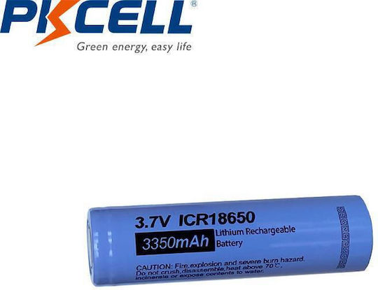 Pkcell Επαναφορτιζόμενη Μπαταρία 18650 Li-ion 3350mAh 3.7V 1τμχ