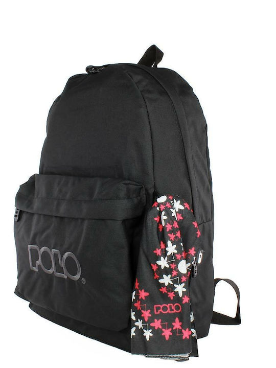Polo Original Scarf School Bag Backpack Junior High-High School Black with Water Bottle Holder 20Liters 2023