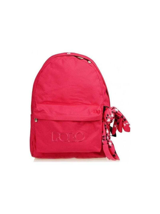 Polo Schulranzen Rucksack Für Junior High-High School Mit Fuchsie Flaschenhalter 20l 30 x 21 x 42cm 2024